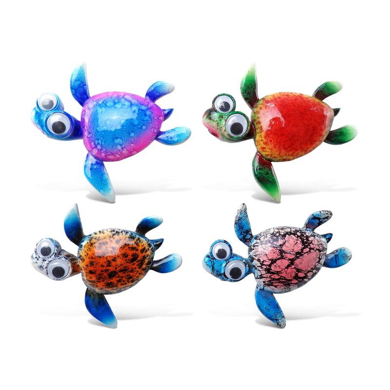 CoTa Global Sea Turtle Refrigerator Bobble-Eye Magnets Set of 4