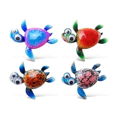 CoTa Global Sea Turtle Refrigerator Bobble-Eye Magnets Set of 4