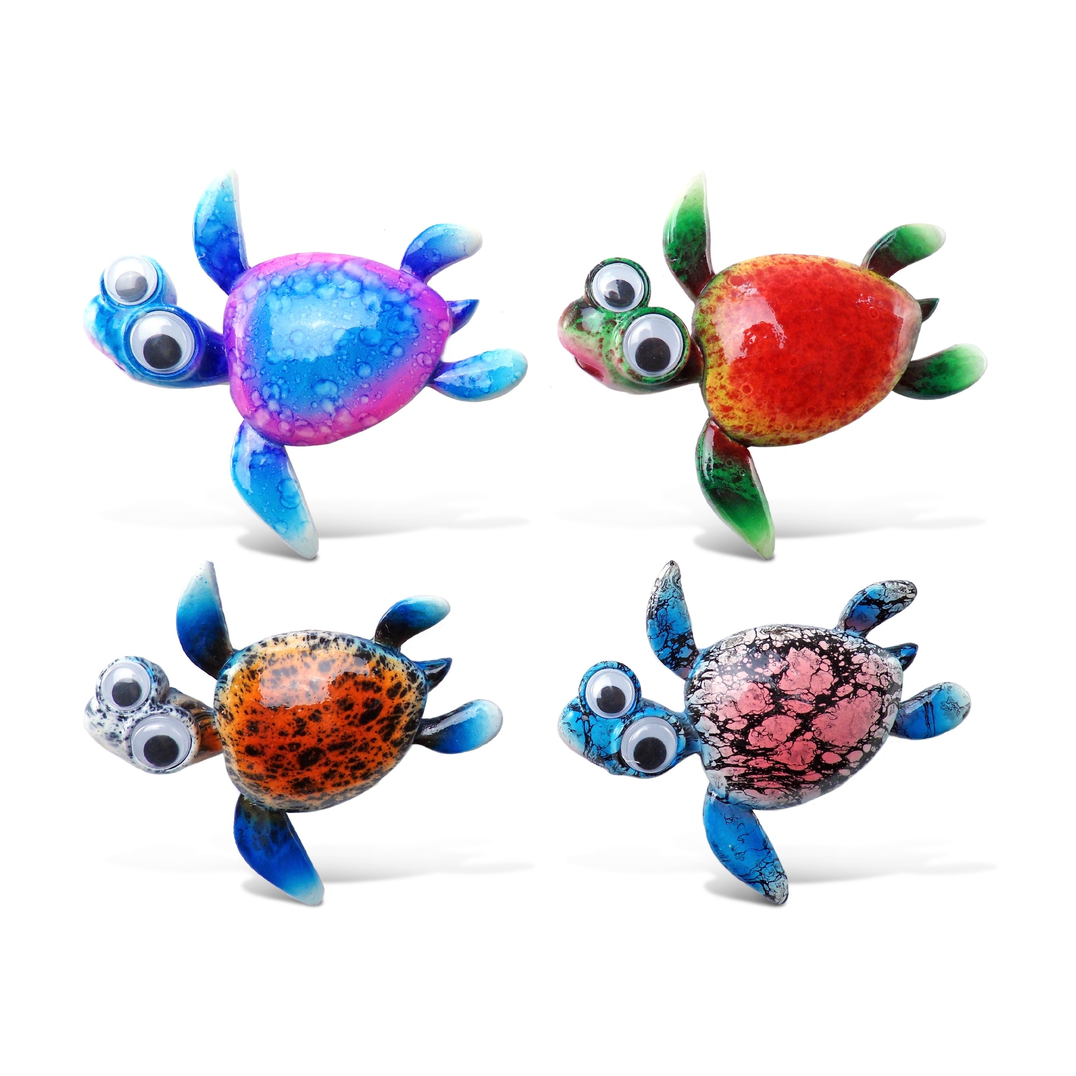 CoTa Global Sea Turtle Refrigerator Bobble-Eye Magnets Set of 4