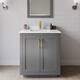 Option Dark Gray / White Quartz Top / Brushed Gold