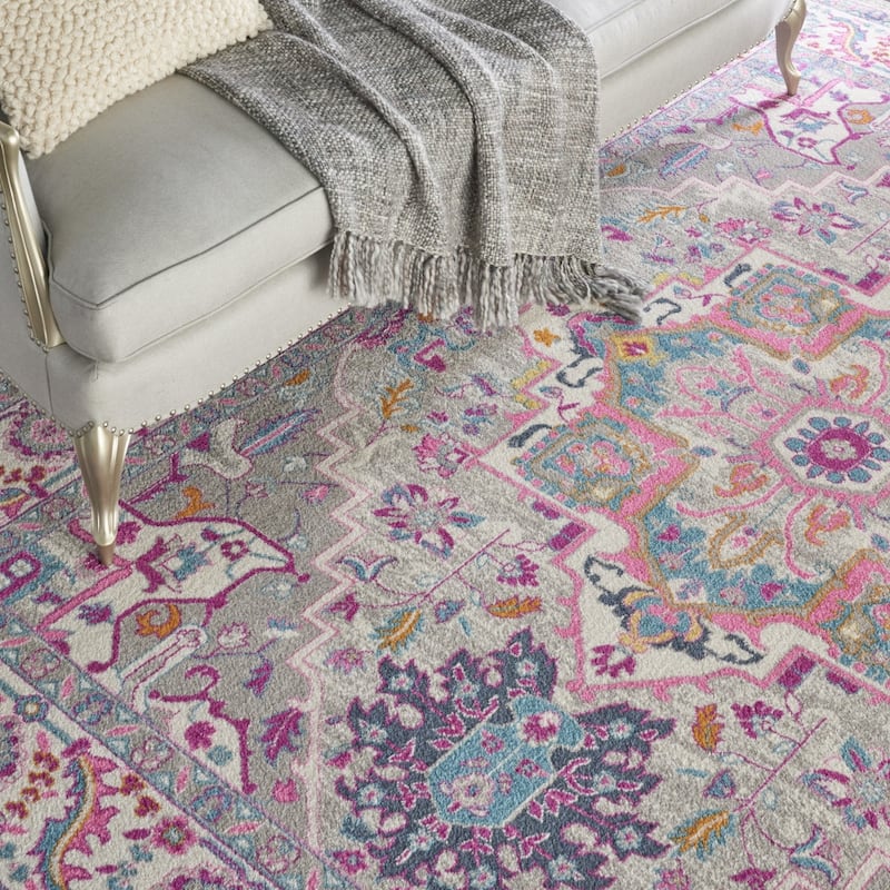Raro Power Loomed Floral Area Rug By HomeRoots - 9' x 12'