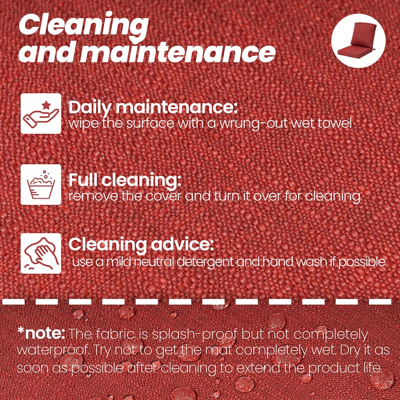 21 W in x 22 D in. Outdoor Deep Seat Chair Cushion Set Dining Patio Chair Pad Set