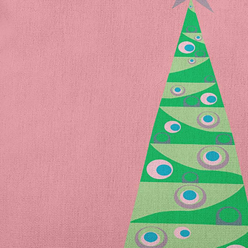 Cartoon Christmas Tree Accent Pillow