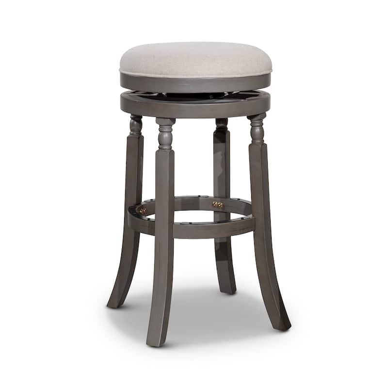 30" Bar Stool, Weathered Gray Finish