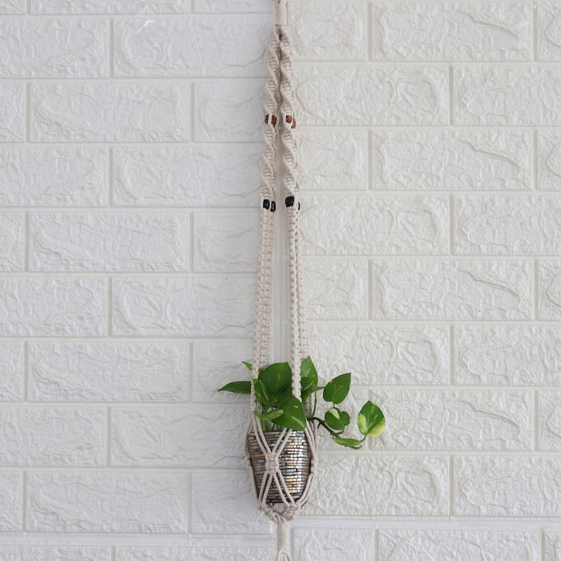 Novica Handmade Dangle In Style Macrame Hanging Planter