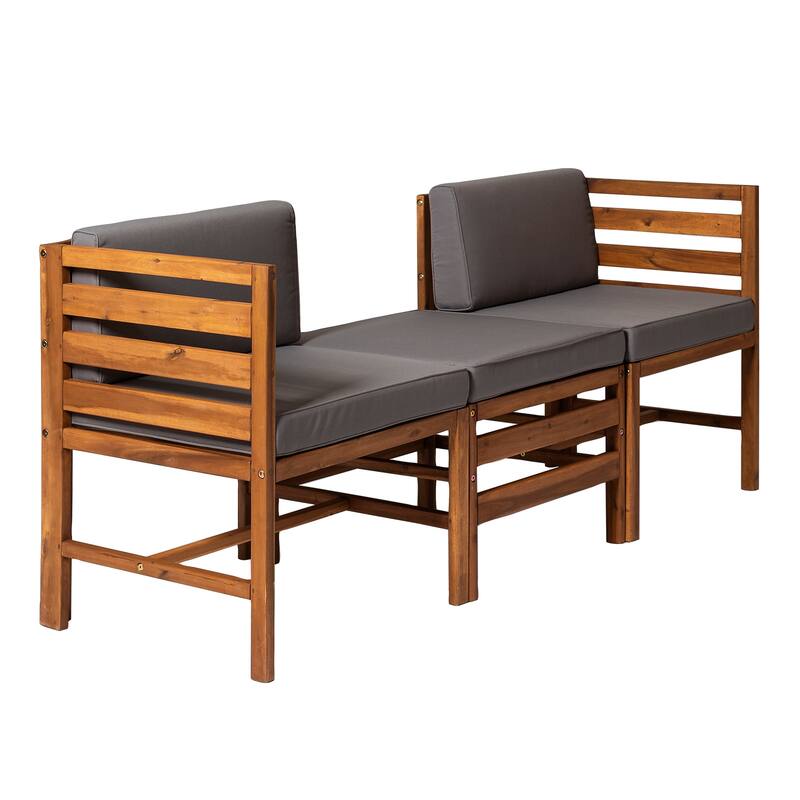 Middlebrook Designs Acacia 3-Piece Chairs with Ottoman