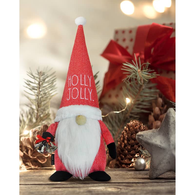 Rae Dunn CHRISTMAS Themed Gnomes - HOLLY JOLLY w/BELLS