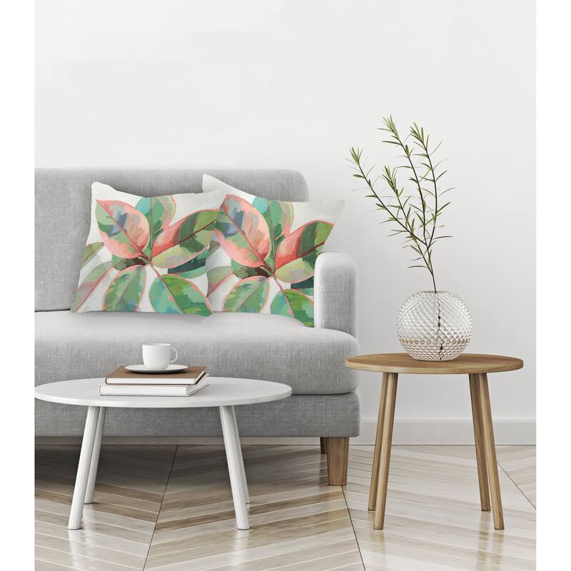 Laural Home Plant Life Ficus Outdoor Decorative Pillow