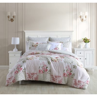 Laura Ashley Ailyn Cotton Pink Comforter Bonus Set
