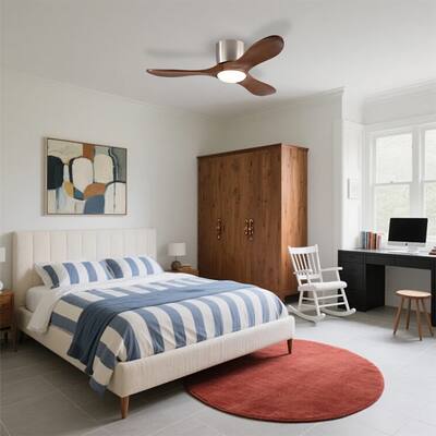 42-inch Ceiling Fan with Light and Remote Control, Reversible DC Motor