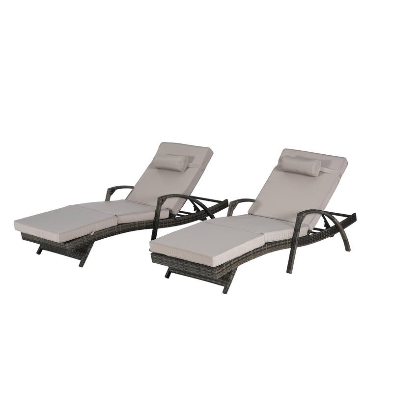 GDFStudio - Eliana Outdoor Recliner Set for Lounging, Sunbathing & Garden Relaxation