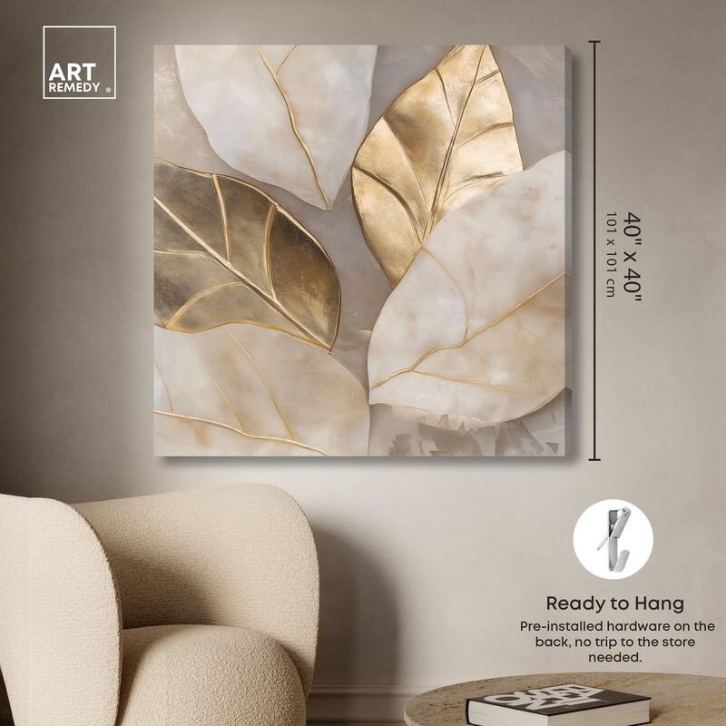 Golden Cascades Canvas by Art Remedy, Gallery Wrapped