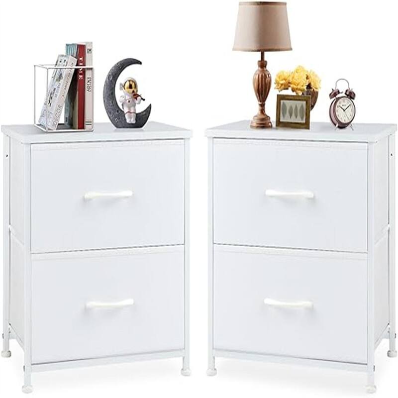 Nightstand with Removable Fabric Bins