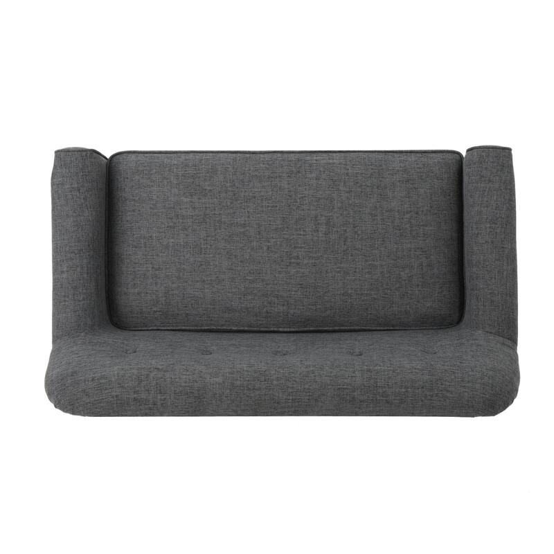 Loveseat 2-Seater Sofa Couch with Button Tufted, Settee Sofa Couch with Rolled Armrests and Wood Legs