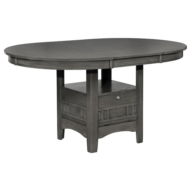 Lavon Oval 60-inch Extension Leaf Dining Table Medium Grey - Medium Grey