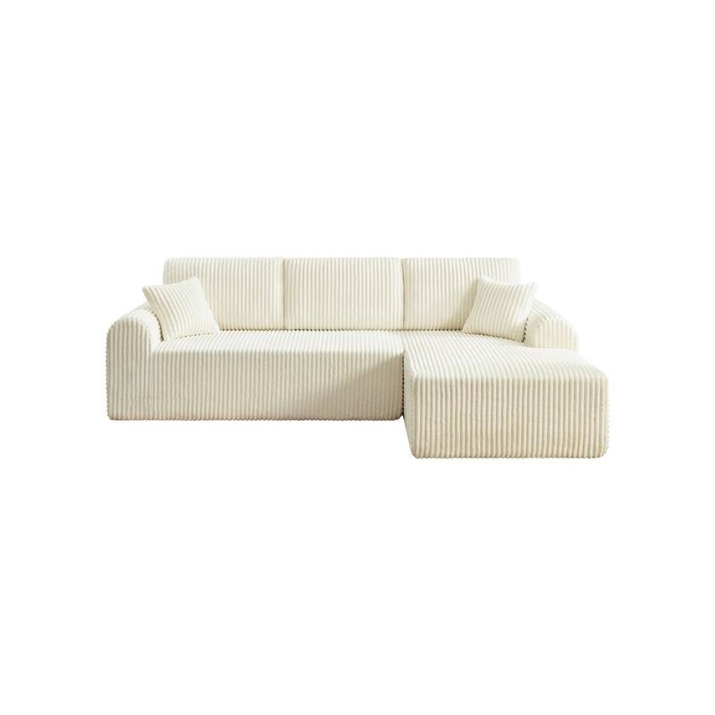 109" Cloud Sectional Sofa with Chaise, No Assembly Required