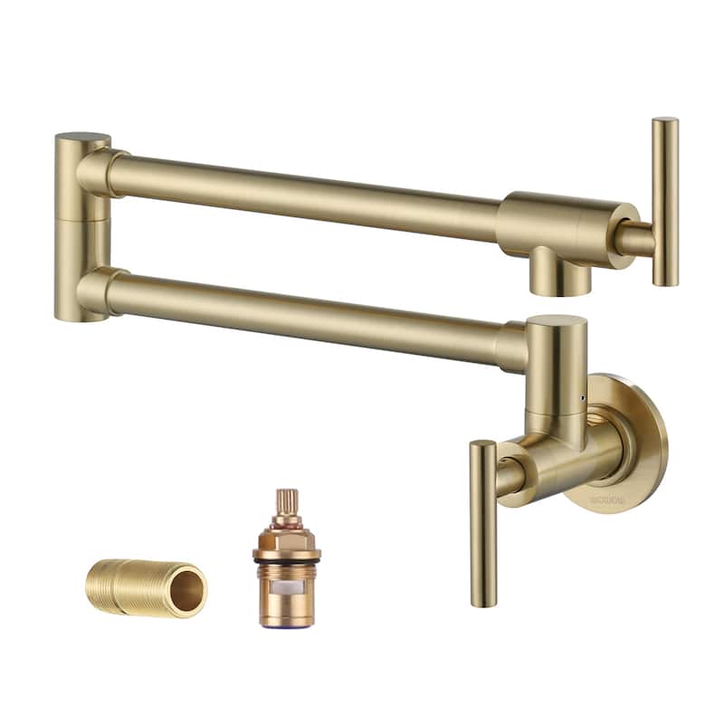 WOWOW Folding Wall Mount Faucets Stretchable - Gold