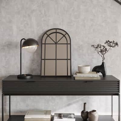 Rosalind Arch Metal Farmhouse Wall Mirror - 18.25"H x 11.25"W x 0.75"D