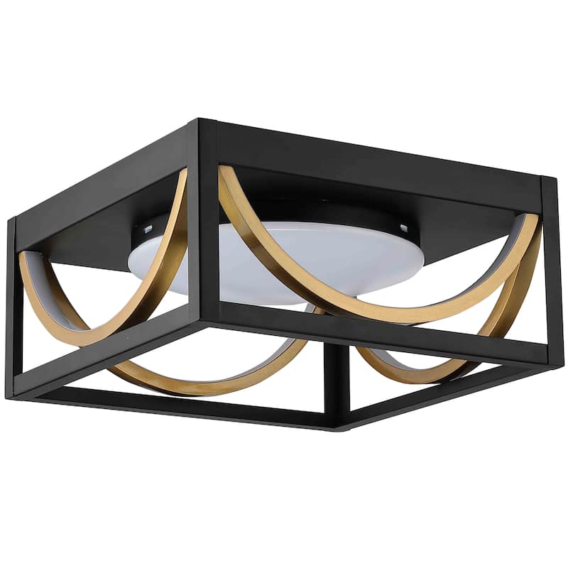 1-Light 28W LED Rectangles Ceiling Light - 11.8"x11.8"x5.5"