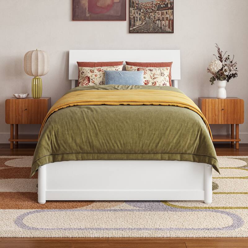 Norla Wood Platform Bed with Storage Drawers