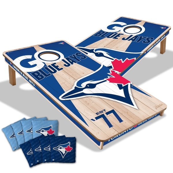 slide 2 of 6, Toronto Blue Jays MLB 2x4 Cornhole Board Set Include Carrying Case