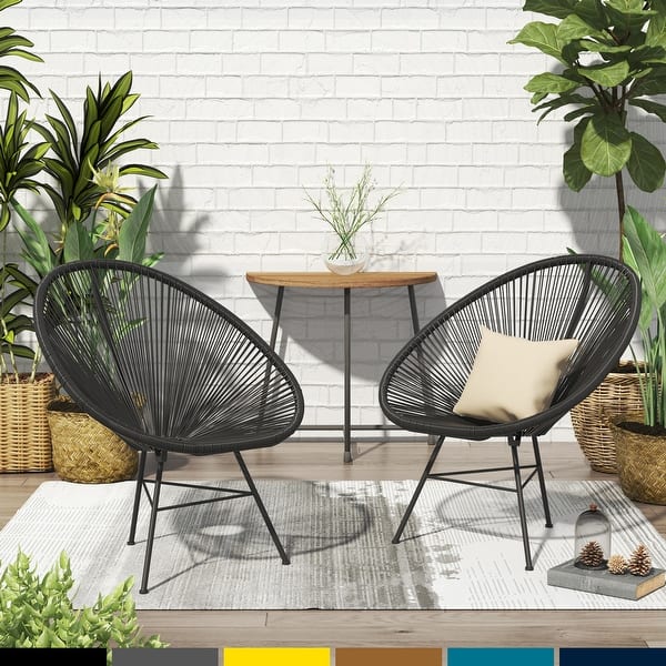 slide 2 of 49, Sarcelles Acapulco Modern Wicker Chairs by Corvus (Set of 2)