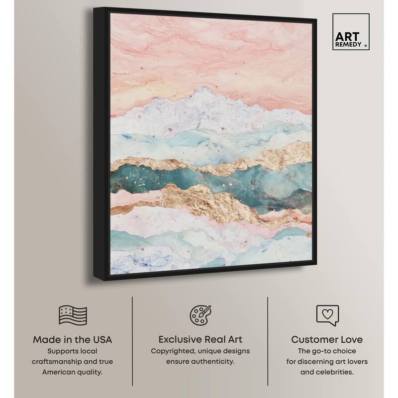 Rose Quartz Ridge Canvas by Art Remedy