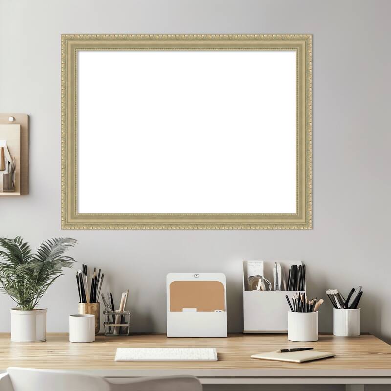 Amanti Art Champagne Teardrop Framed Dry Erase Magnetic Board