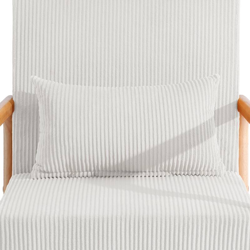 2 Set Upholstered Lounge Arm Chair with Pillow - Set of 2