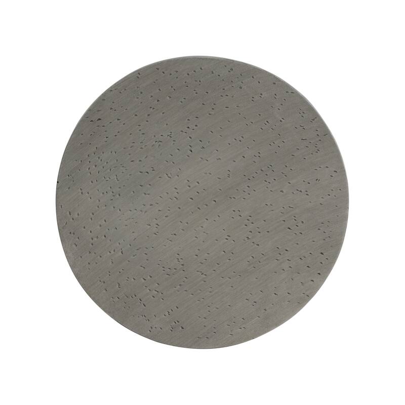 Outdoor LightWeight Concrete Side Table, Concrete Finish - 21.61