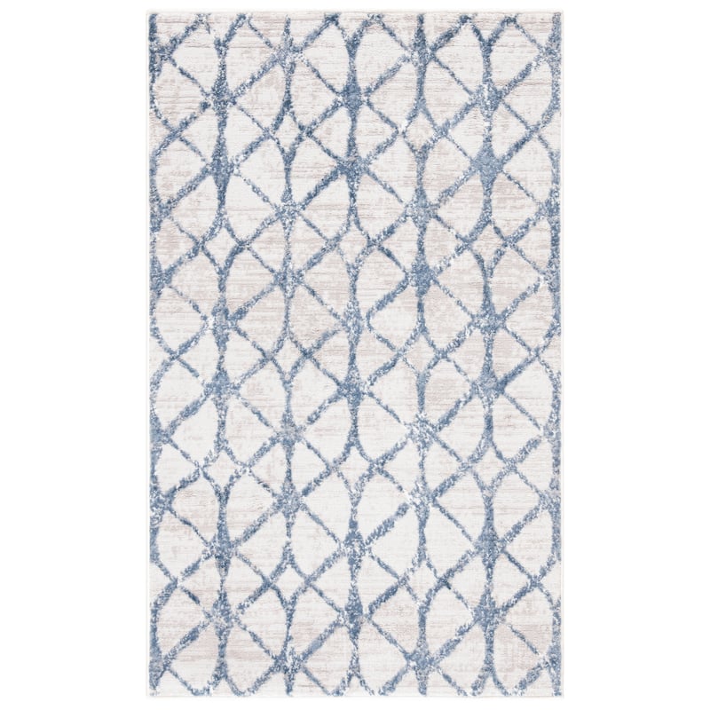 SAFAVIEH Amelia Tanasa Geometric Distressed Rug - 2'2" x 4' - Grey/Blue
