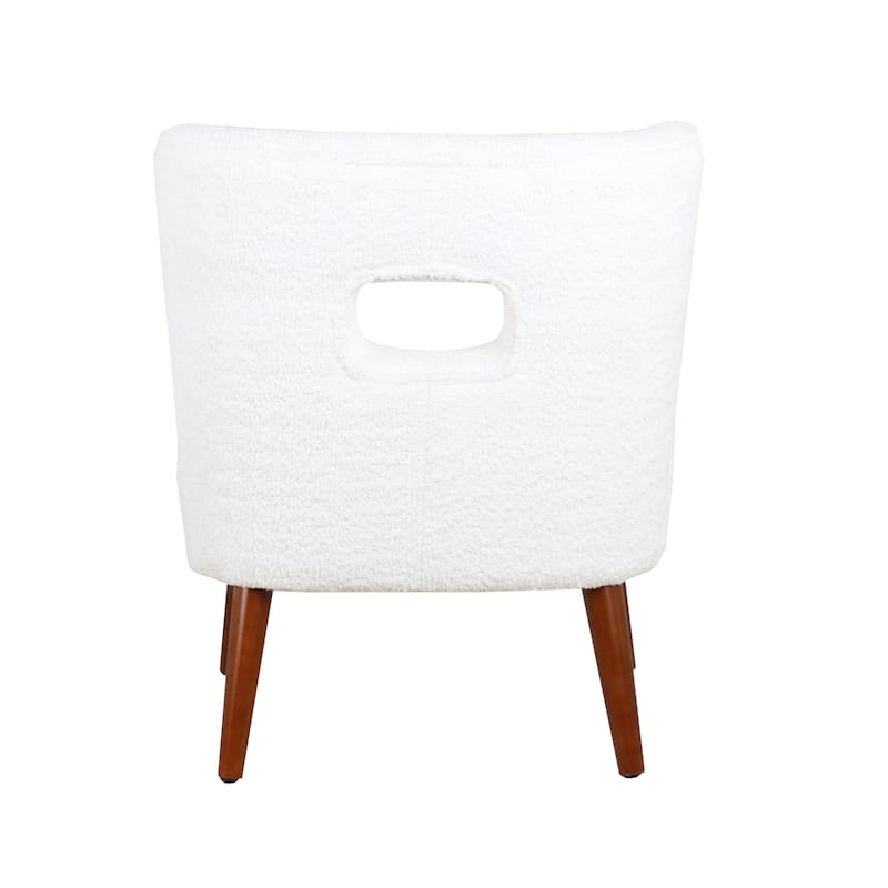 Porthos Home Hayle Sherpa Fabric Slipper Accent Chair with Rubberwood Legs
