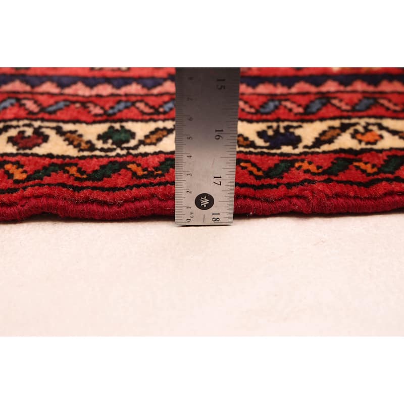 ECARPETGALLERY Hand-knotted Andelz Red Wool Rug - 2'6 x 9'10