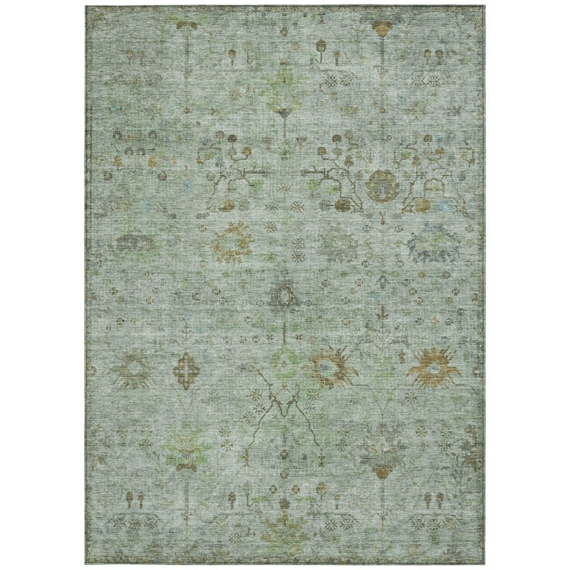 HomeRoots Floral Traditional Rectangle Outdoor Rug
