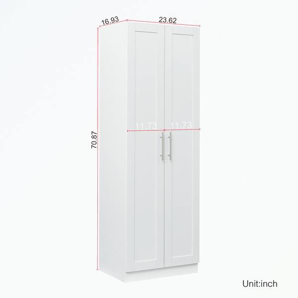 High wardrobe with 2 doors and 3 partitions Bed Bath & Beyond 37065935
