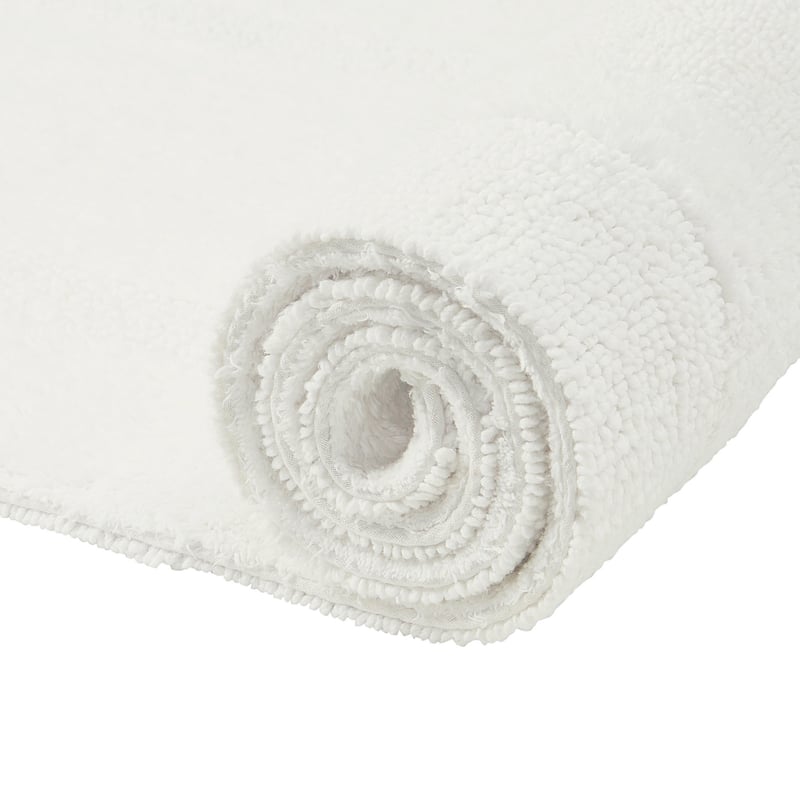 Better Trends Bath Rugs 100% Cotton Reversible Highly Water Absorbent Bathroom Rug for Shower, Sink, Bath Mats - Lux Collection