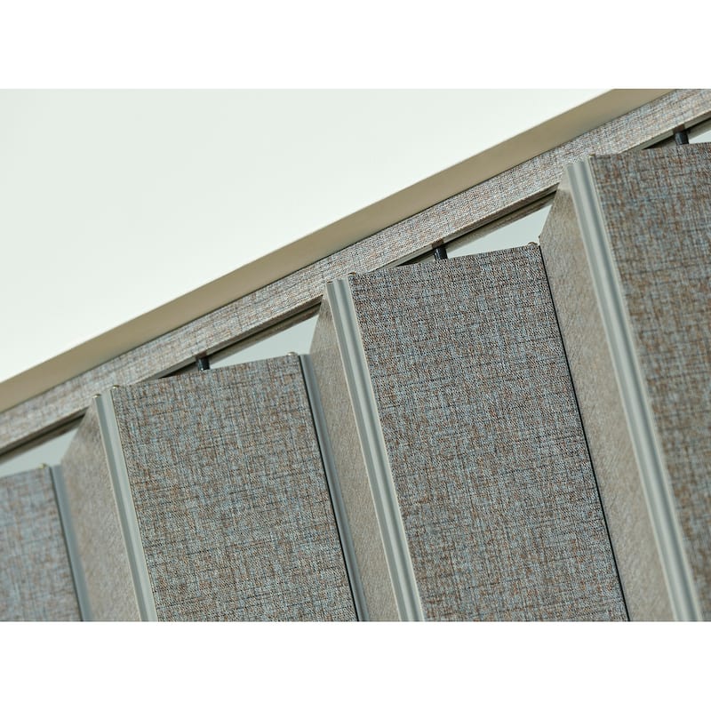 Spectrum Elite Grey Linen PVC 36-inch x 96-inch Folding Door