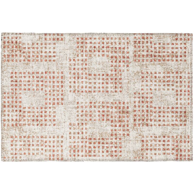 Indoor/ Outdoor Eleanor Modern Houndstooth Washable Rug