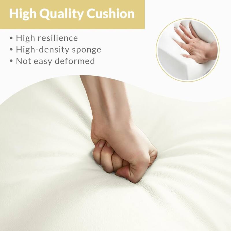 PU Leather Dining Chair with Metal Legs, Chequer Upholstered Armless Chair Set of 2 for Kitchen, Restaurant, Living