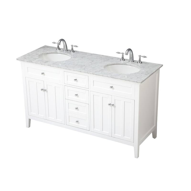 Modern 60" Double Bathroom Vanity Set