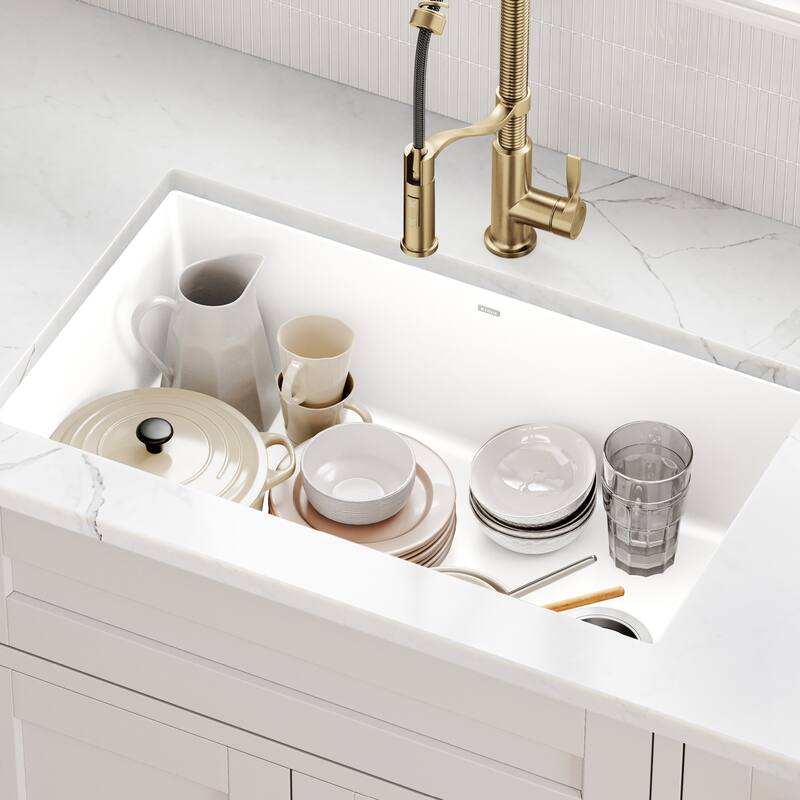 KRAUS Forteza Granite 32 inch 1-Bowl Undermount Kitchen Sink