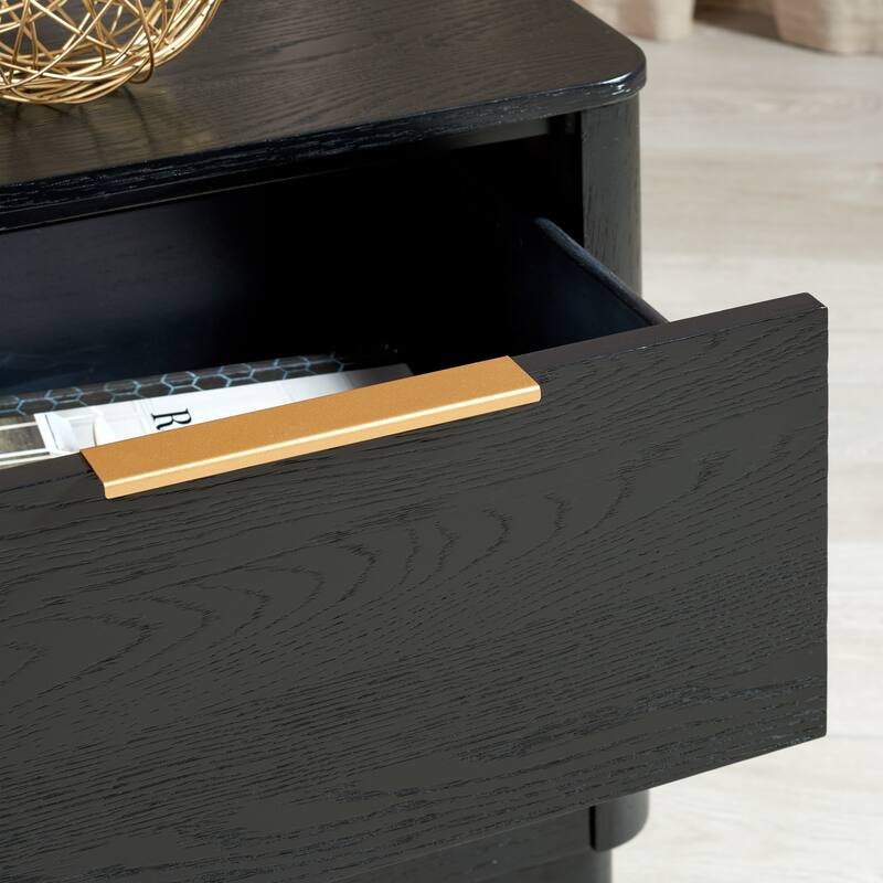 SAFAVIEH Couture Ljubica 2-Drawer Nightstand Bedside Accent Table (Fully Assembled)