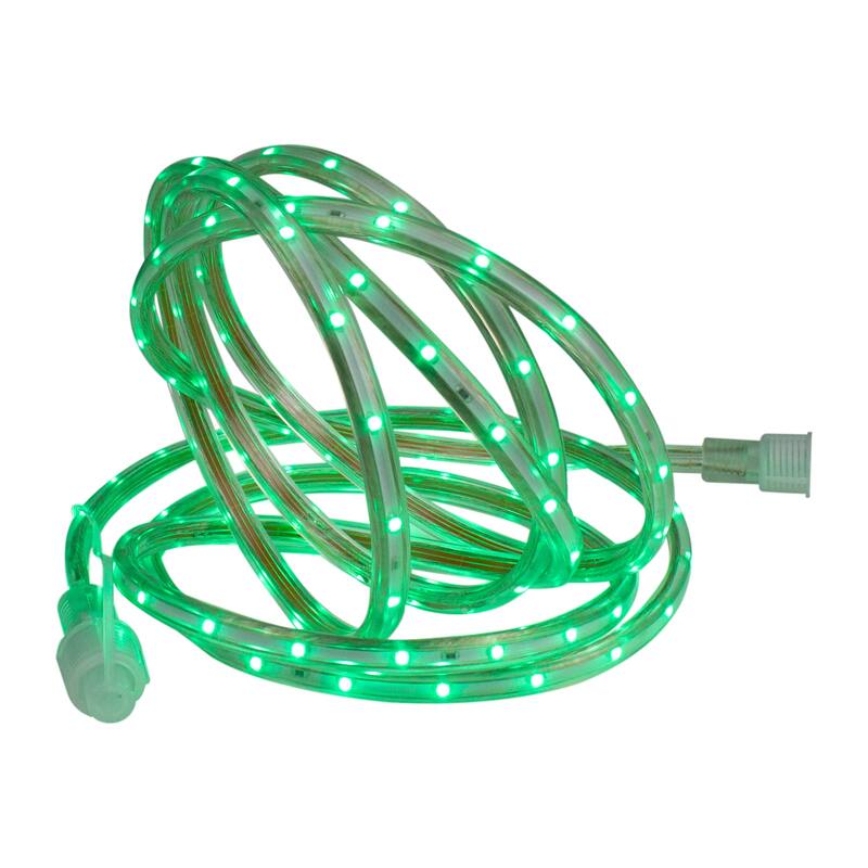 LED Outdoor Christmas Linear Tape Lighting - 30 ft Clear Tube - Green