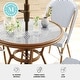 preview thumbnail 8 of 29, Martha Stewart All Weather Woven Bistro Table and Chairs Set with Aluminum Frames - 19"W x 21.75"D x 35"H