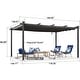preview thumbnail 39 of 47, PURPLE LEAF Gazebo Outdoor Retractable Modern Large Size Pergola w Lights