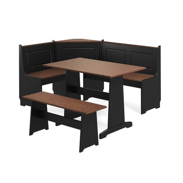 Middlecreek Wood Farmhouse Breakfast Nook Dining Set