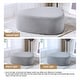 preview thumbnail 15 of 42, 43" Rounded Triangle Upholstered Ottoman, Oversize Fabric Ottoman Footstool
