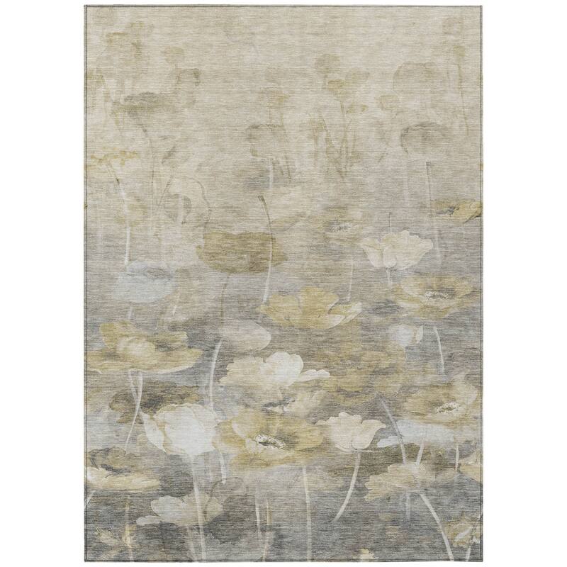 HomeRoots Floral Transitional Rectangle Outdoor Rug
