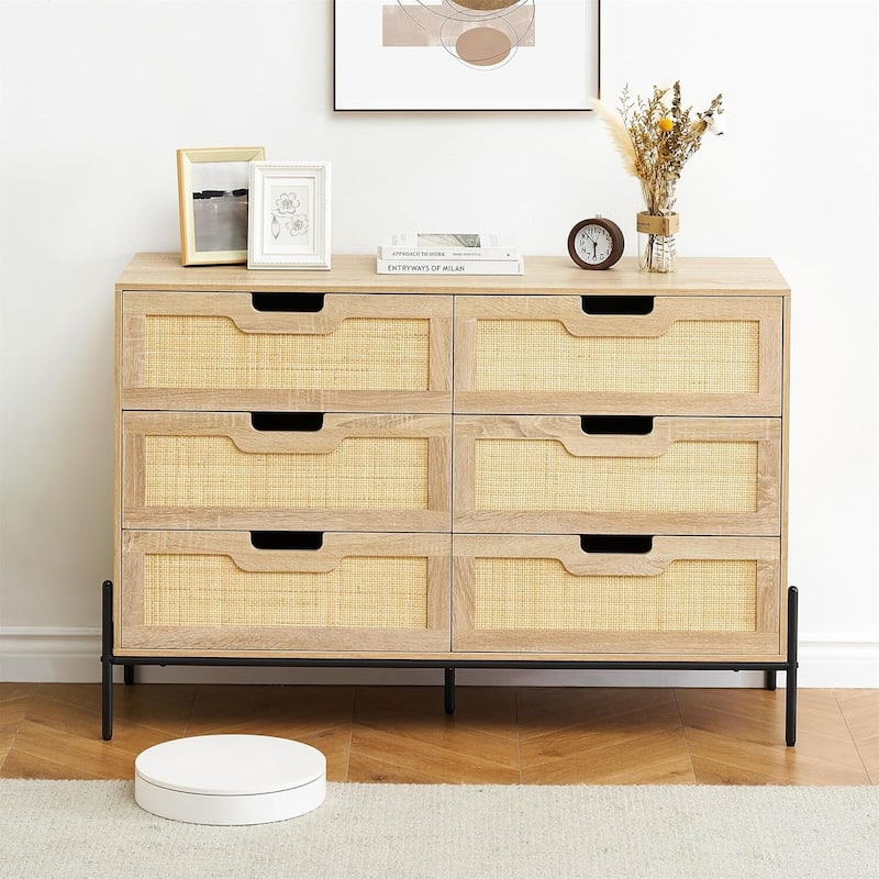 Natural Rattan Dresser