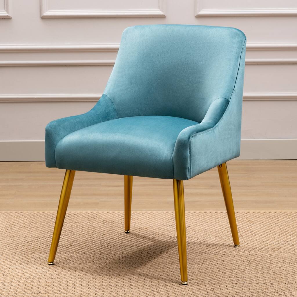 Modern Wing Back Accent Chair Blue
